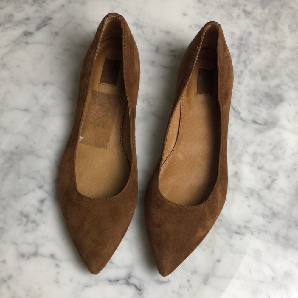 FRYE Elegant Brown Suede Flats Size 6.5